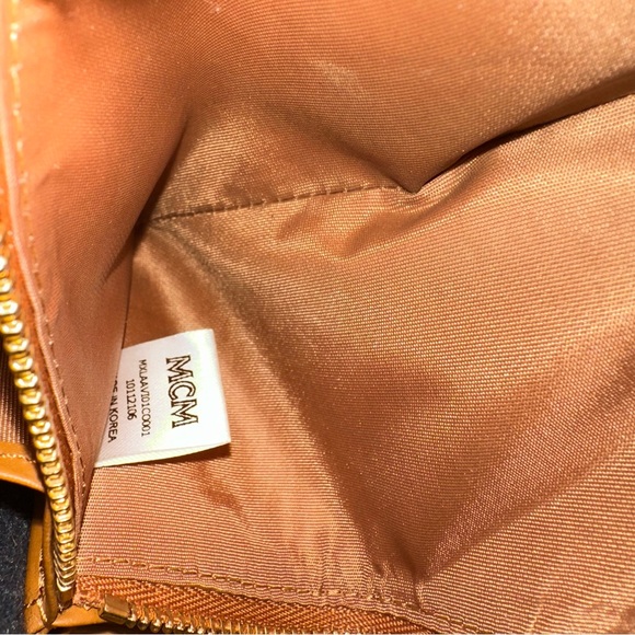 MCM Visetos Original Zip-Around Wallet Large Cognac Tan - Picture 9 of 12